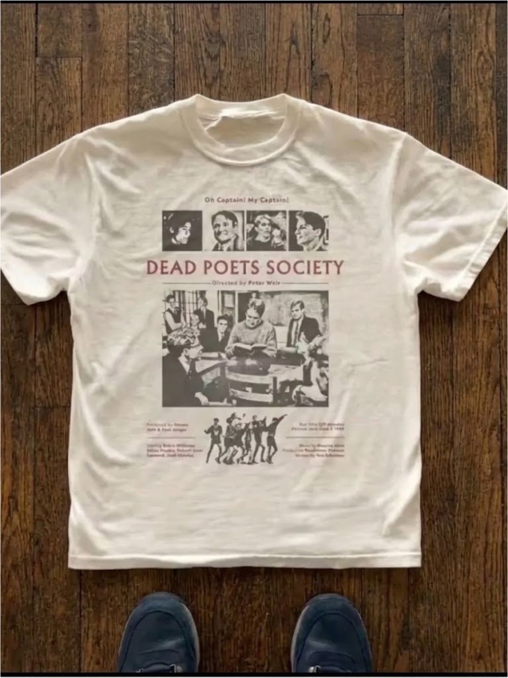 Gildan White Dead Poets Society Graphic Tee
